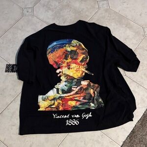 Vincent Van Gogh Black Graphic       Subliminal Dress Shirt